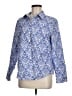 Chico's 100% Cotton Paisley Blue Long Sleeve Button-Down Shirt Size Med (1) - photo 1