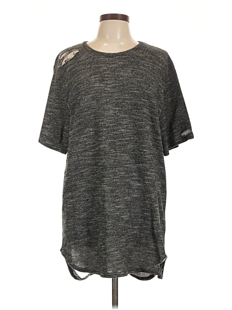 Pre-owned Jackson Poncho In Gray