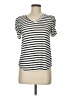 Green Envelope Stripes Ivory Short Sleeve T-Shirt Size M - photo 1