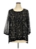 Unbranded Black 3/4 Sleeve Blouse Size 3X - photo 1