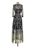 Moulinette Soeurs 100% Polyester Print Black Casual Dress Size 2 - photo 2