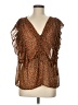 Topshop Brown Sleeveless Blouse Size 6 - photo 1