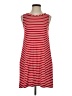 Top It Off Stripes Red Casual Dress Size S - photo 1