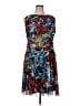 Phase Seven Print Blue Cocktail Dress Size 16 - photo 1
