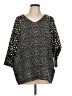 Vision U.S.A. 100% Polyester Polka Dots Black 3/4 Sleeve Blouse Size L - photo 1