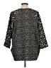 Vision U.S.A. 100% Polyester Polka Dots Black 3/4 Sleeve Blouse Size L - photo 2