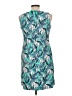 Talbots Print Teal Cocktail Dress Size 10 - photo 2
