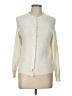 Karin Stevens 100% Acrylic Solid Ivory Cardigan Size L - photo 1