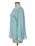 Simply Vera Vera Wang 100% Polyester Teal Long Sleeve Blouse Size M - photo 5