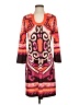 Aryeh Graphic Orange Casual Dress Size S - photo 1