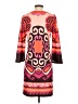 Aryeh Graphic Orange Casual Dress Size S - photo 2