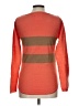 Derek Heart Color Block Orange Pullover Sweater Size L - photo 2