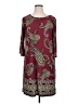 Studio One Paisley Burgundy Casual Dress Size XL - photo 1