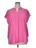 ELOQUII Pink Short Sleeve Blouse Size 16 - photo 2