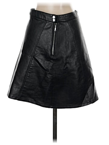 Zara Basic Faux Leather Skirt (view 2)