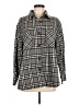 Potter's Pot 100% Polyester Plaid Gray 3/4 Sleeve Blouse Size M - photo 1