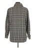 Potter's Pot 100% Polyester Plaid Gray 3/4 Sleeve Blouse Size M - photo 2