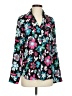 Express Floral Teal Long Sleeve Blouse Size S - photo 1