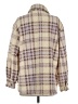 Industry 100% Polyester Plaid Brown Coat Size S - photo 2