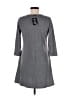 Lildy Solid Gray Casual Dress Size M - photo 2