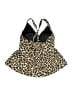 Assorted Brands Animal Print Gold Brown Swimsuit Top Size L - photo 2
