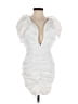 PrettyLittleThing 100% Polyester White Cocktail Dress Size 2 - photo 1