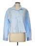 Old Navy Color Block Blue Long Sleeve Blouse Size L - photo 1