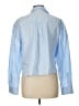Old Navy Color Block Blue Long Sleeve Blouse Size L - photo 2