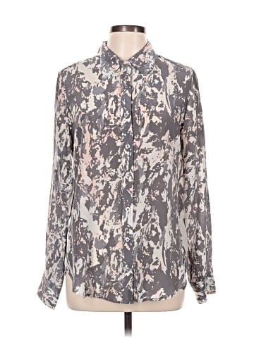 Piperlime Long Sleeve Silk Top (view 1)