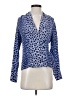 Carlisle 100% Silk Blue Long Sleeve Silk Top Size 2 - photo 1