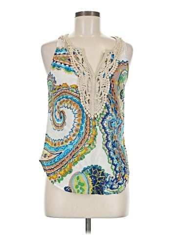Trina Turk Sleeveless Silk Top (view 1)
