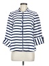 Joseph Ribkoff Stripes White Jacket Size 8 - photo 1
