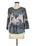 One World Teal 3/4 Sleeve Blouse Size M - photo 1