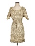 Ann Taylor Print Tan Casual Dress Size 0 - photo 1