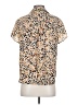 CAbi Animal Print Tan Short Sleeve Polo Size S - photo 2