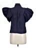 Aureta Studio Blue Short Sleeve Blouse Size L - photo 2