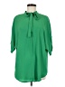 Unbranded 100% Polyester Green 3/4 Sleeve Blouse Size M - photo 1