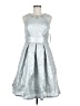 Eliza J Metallic Silver Cocktail Dress Size 6 - photo 1