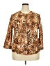 Ruby Rd. Animal Print Gold Blazer Size 18W - photo 1