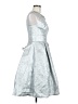 Eliza J Metallic Silver Cocktail Dress Size 6 - photo 4