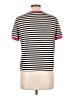 Shein Stripes Pink Short Sleeve Top Size L - photo 2