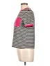 Shein Stripes Pink Short Sleeve Top Size L - photo 5