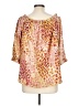 Adora Orange 3/4 Sleeve Blouse Size L - photo 2