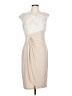 Connected Apparel Ivory Tan Cocktail Dress Size 12 - photo 1