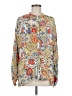 Athleta 100% Rayon Paisley Yellow Long Sleeve Blouse Size 6 (estimated) - photo 1