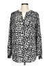 Dalia Collection 100% Polyester Animal Print Ivory Long Sleeve Blouse Size L - photo 1