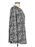 Dalia Collection 100% Polyester Animal Print Ivory Long Sleeve Blouse Size L - photo 4