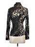 Erin London Animal Print Black Long Sleeve Blouse Size S - photo 2
