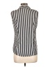 Cato Stripes Black Sleeveless Button-Down Shirt Size M - photo 2