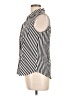 Cato Stripes Black Sleeveless Button-Down Shirt Size M - photo 5